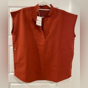 NWT Figs Rafaela top auburn Medium